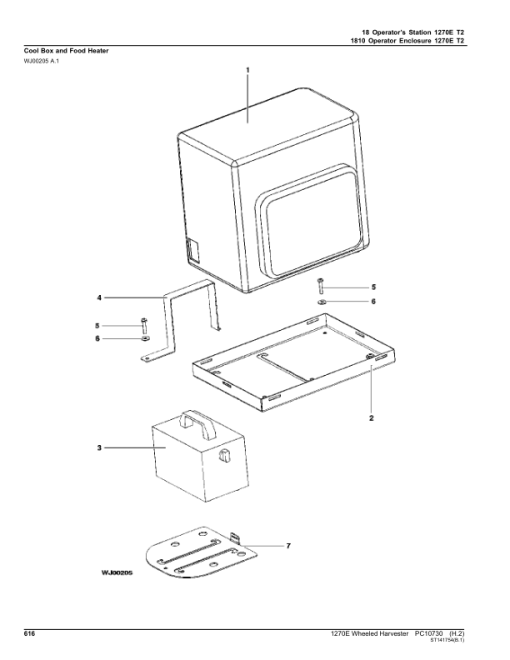 John Deere 1270E T2 Wheeled Harvesters (SN 001802-) Parts Catalog Manual - PC10730 - Image 3