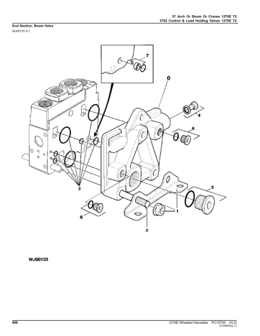 John Deere 1270E T2 Wheeled Harvesters (SN 001802-) Parts Catalog Manual - PC10730 - Image 2