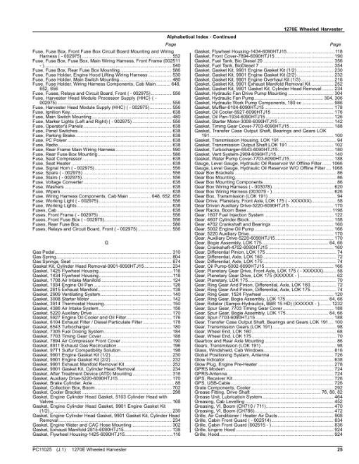 John Deere 1270E IT4 6W Wheeled Harvesters (SN 002501-003008) Parts Catalog Manual - PC11025 - Image 4