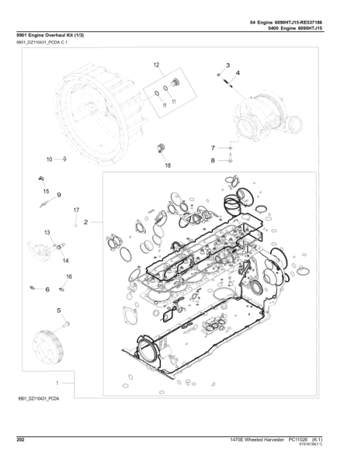 John Deere 1470E IT4 Wheeled Harvesters (SN 001801-) Parts Catalog Manual - PC11026 - Image 2