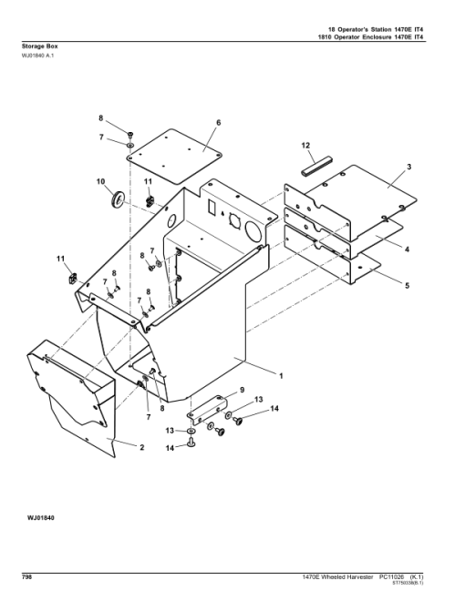 John Deere 1470E IT4 Wheeled Harvesters (SN 001801-) Parts Catalog Manual - PC11026 - Image 3