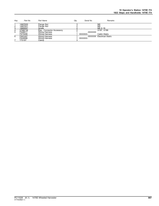 John Deere 1470E IT4 Wheeled Harvesters (SN 001801-) Parts Catalog Manual - PC11026 - Image 4