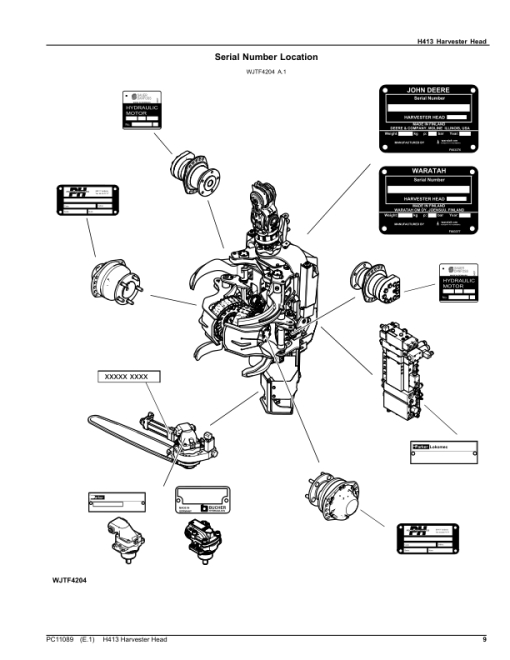 John Deere H413 Harvesting Heads (SN 000006-) Parts Catalog Manual - PC11089 - Image 3