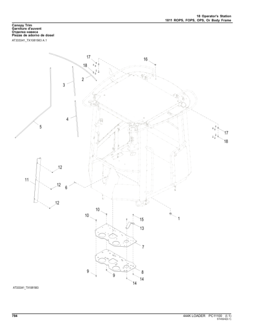 John Deere 444K Loaders (SN 642101-670307) Parts Catalog Manual - PC11100 - Image 3