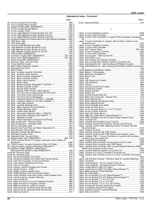 John Deere 544K Loaders (SN 642665-670307) Parts Catalog Manual - PC11104 - Image 4