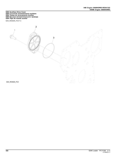 John Deere 624K Loaders (SN 642635 - 658064-) Parts Catalog Manual - PC11106 - Image 4