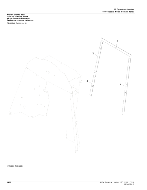 John Deere 310K Backhoes (SN C219607-C277404 & D219607-D277404) Parts Catalog Manual - PC11111 - Image 4