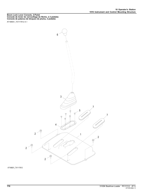 John Deere 310SK Backhoes (SN E219607-E277407) Parts Catalog Manual - PC11112 - Image 2