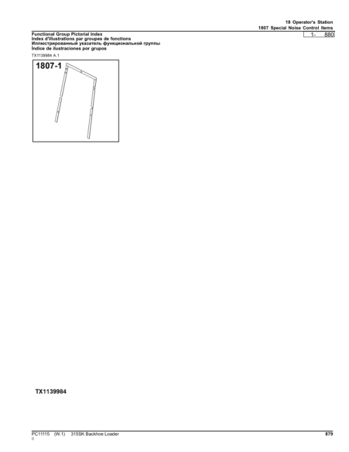 John Deere 315SK Backhoes (SN C219607-277141 & D229820-277141) Parts Catalog Manual - PC11115 - Image 2