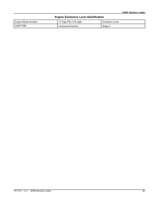 John Deere 325SK Backhoe Loaders (SN C235589-256253) Parts Catalog Manual - PC11116 - Image 2