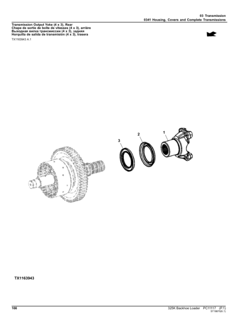 John Deere 325K Backhoe Loaders (SN C219607- C234969) Parts Catalog Manual - PC11117 - Image 3