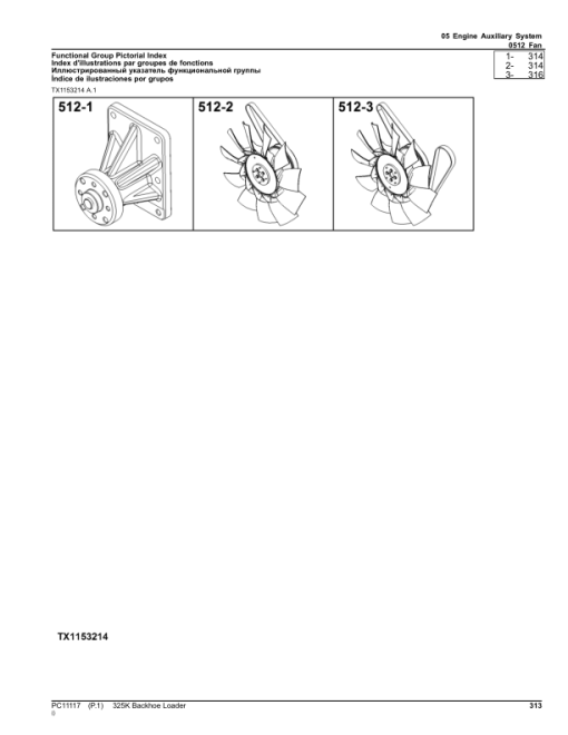 John Deere 325K Backhoe Loaders (SN C219607- C234969) Parts Catalog Manual - PC11117 - Image 4