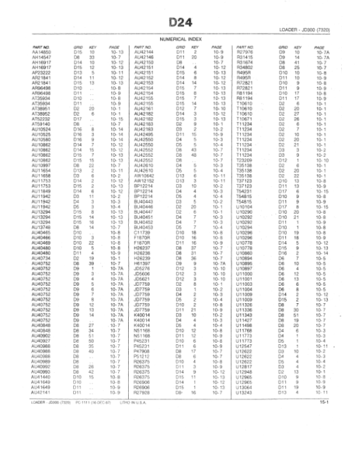 John Deere 7320 Attachments (7320 Loader Attachment only (Manufactured 1965-1973) Parts Catalog Manual - Image 4