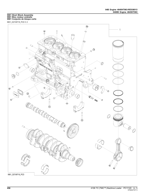 John Deere 410K TC TMC Backhoes (SN E219607-268557) Parts Catalog Manual - PC11120 - Image 3