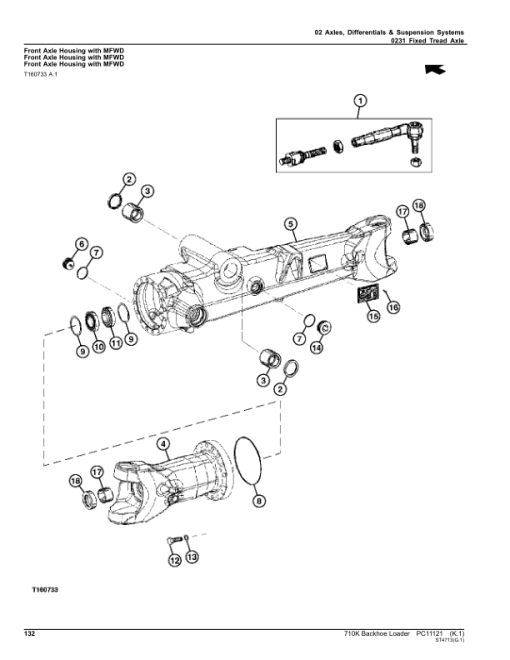 John Deere 710K Backhoes (SN 1T0710KX_ _E219607–) Parts Catalog Manual - PC11121 - Image 2