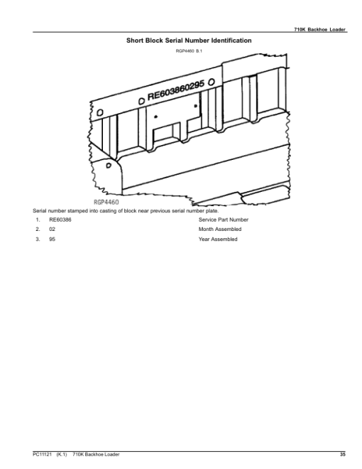 John Deere 710K Backhoes (SN 1T0710KX_ _E219607–) Parts Catalog Manual - PC11121 - Image 3