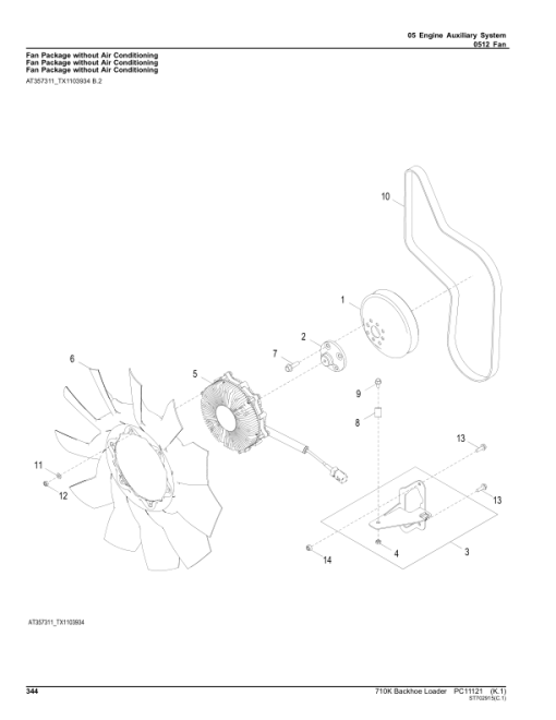 John Deere 710K Backhoes (SN 1T0710KX_ _E219607–) Parts Catalog Manual - PC11121 - Image 4