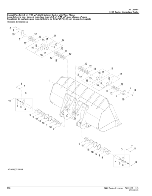 John Deere 844K Loaders (SN E645194 - 664097) Parts Catalog Manual - PC11126 - Image 4