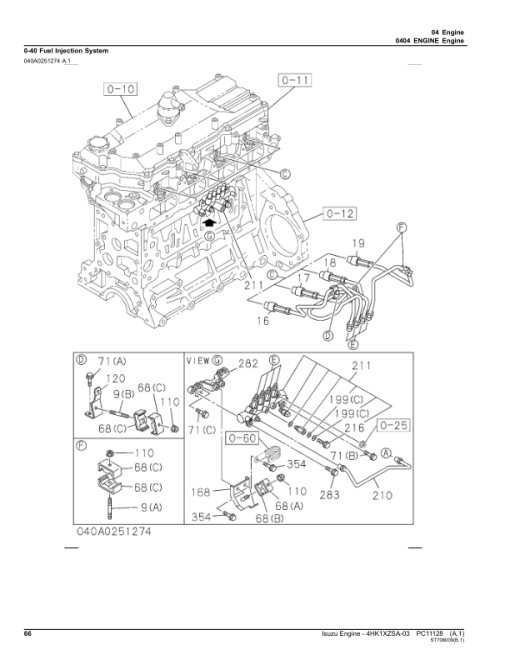 Isuzu 4HK1, 4HK1XZSA-03 Engine Parts Catalog Manual - PC11128 - Image 2