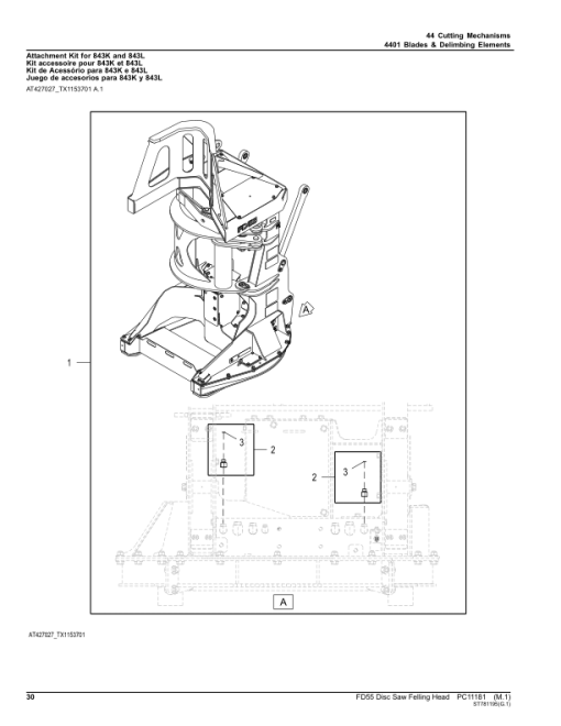 John Deere FD55 Felling Heads Parts Catalog Manual - PC11181 - Image 4