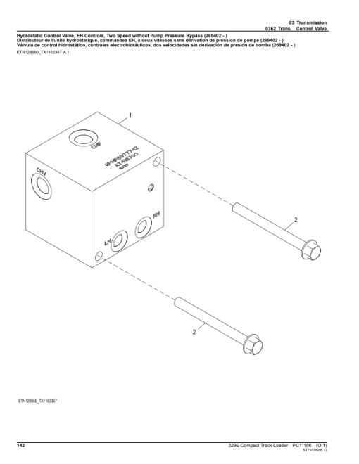 John Deere 329E Compact Track Loaders (SN PIN: 1T0329E_ E236704-) Parts Catalog Manual - PC11186 - Image 2