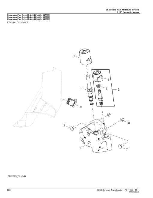 John Deere 333E Compact Track Loaders (SN PIN: 1T0333E_ E236690-) Parts Catalog Manual - PC11188 - Image 2