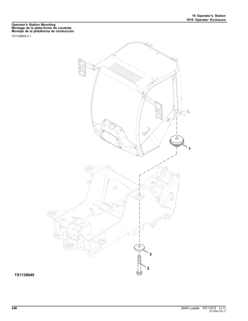 John Deere 304K Loaders (SN 1LU304KX_ _B030847-) Parts Catalog Manual - PC11215 - Image 3