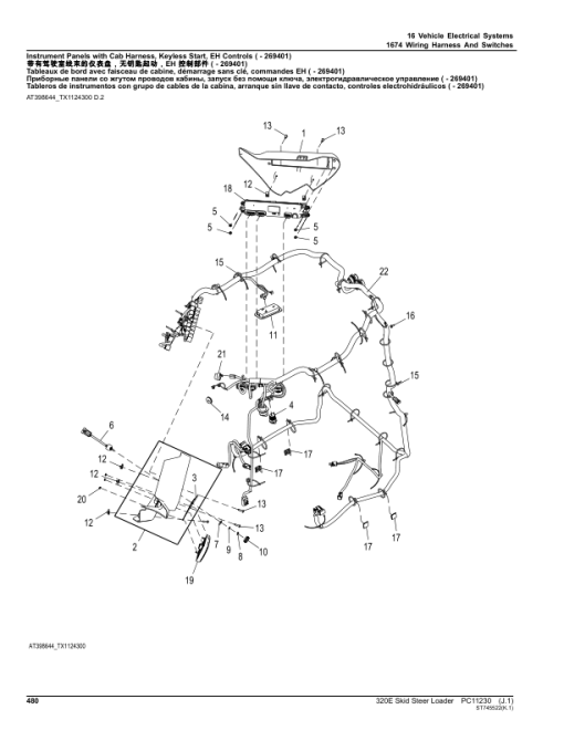 John Deere 320E Skid Steers (SN 1T0320E_ G254913-) Parts Catalog Manual - PC11230 - Image 4