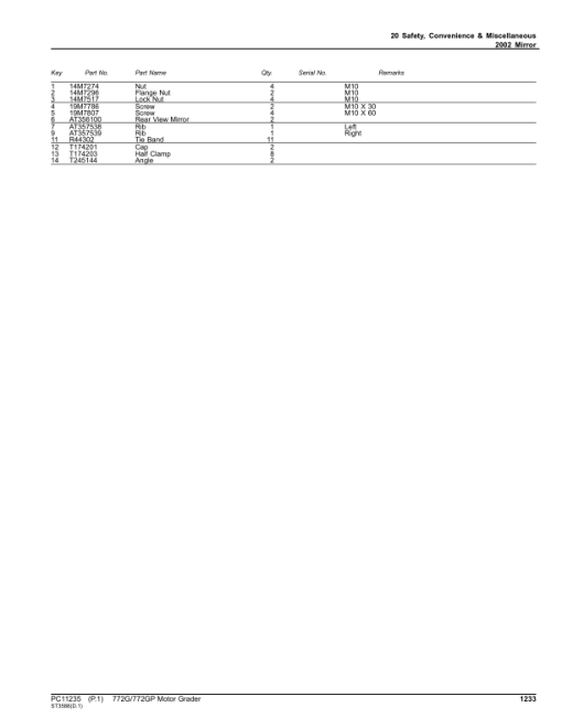 John Deere 772G, 772GP Motor Graders (SN F656526-) Parts Catalog Manual - PC11235 - Image 3