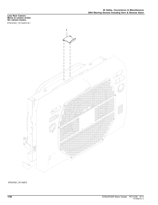 John Deere 870G, 870GP Graders (SN F656526-) Parts Catalog Manual - PC11236 - Image 3