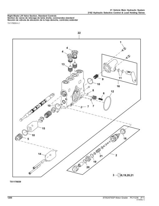 John Deere 870G, 870GP Graders (SN F656526-) Parts Catalog Manual - PC11236 - Image 4