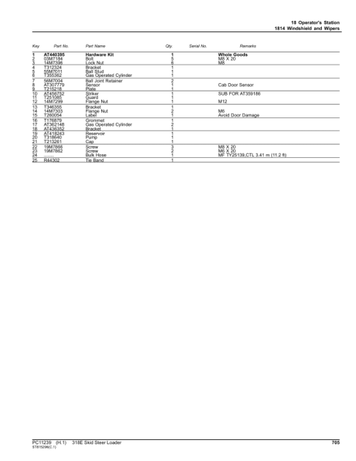 John Deere 318E Skid Steers (SN 1T0318E_ J249323-) Parts Catalog Manual - PC11239 - Image 2