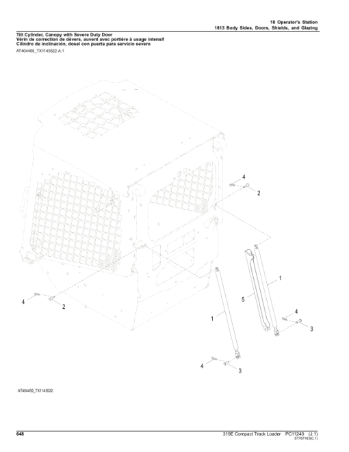 John Deere 319E Skid Steers (SN 1T0319E_ J249321-) Parts Catalog Manual - PC11240 - Image 3