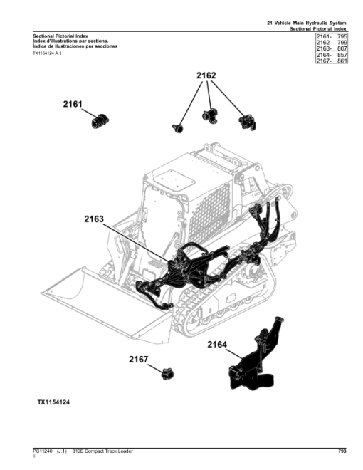 John Deere 319E Skid Steers (SN 1T0319E_ J249321-) Parts Catalog Manual - PC11240 - Image 4