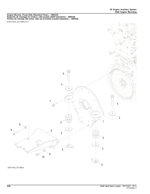 John Deere 320E Skid Steers (SN 1T0320E_ J249291-) Parts Catalog Manual - PC11241 - Image 3