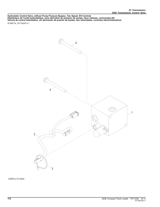 John Deere 323E Skid Steers (SN 1T0323E_ J249322-) Parts Catalog Manual - PC11242 - Image 3