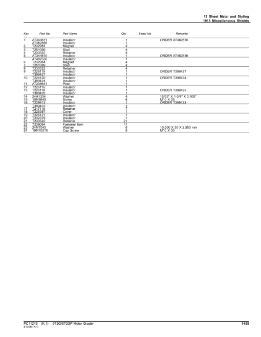 John Deere 672G, 672GP Graders (SN C656729- & D656729-) Parts Catalog Manual - PC11246 - Image 2