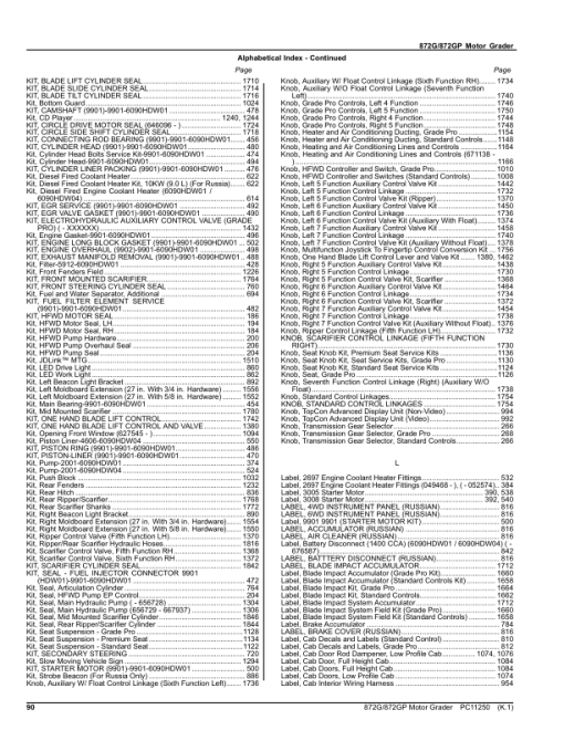 John Deere 872G Graders (SN C656729- 678817 & D656729- 678817) Parts Catalog Manual - PC11250 - Image 4