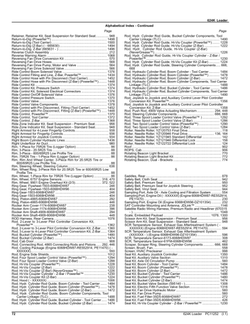 John Deere 624K Loaders (SN F658065-677548) Parts Catalog Manual - PC11252 - Image 4