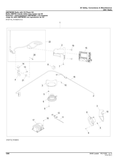 John Deere 644K Loaders (SN C658065- & D658065-) Parts Catalog Manual - PC11253 - Image 4