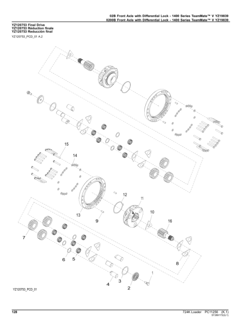 John Deere 724K Loaders (SN 1DW724K _ F658065-) Parts Catalog Manual - PC11256 - Image 2