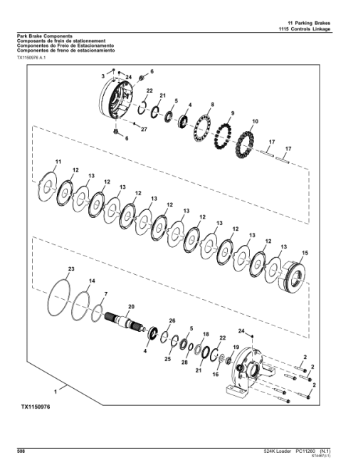 John Deere 524K Loaders (SN 1BZ524KX_ _D000001-) Parts Catalog Manual - PC11260 - Image 4