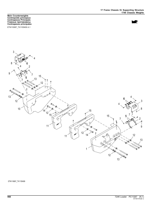 John Deere 724K Loaders (SN C000001- & D000001-) Parts Catalog Manual - PC11267 - Image 2