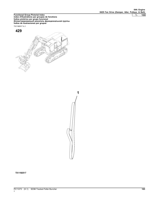 John Deere 903M Tracked Feller Bunchers (SN C271505-317981 & D271505-317981) Parts Catalog Manual - PC11273 - Image 3