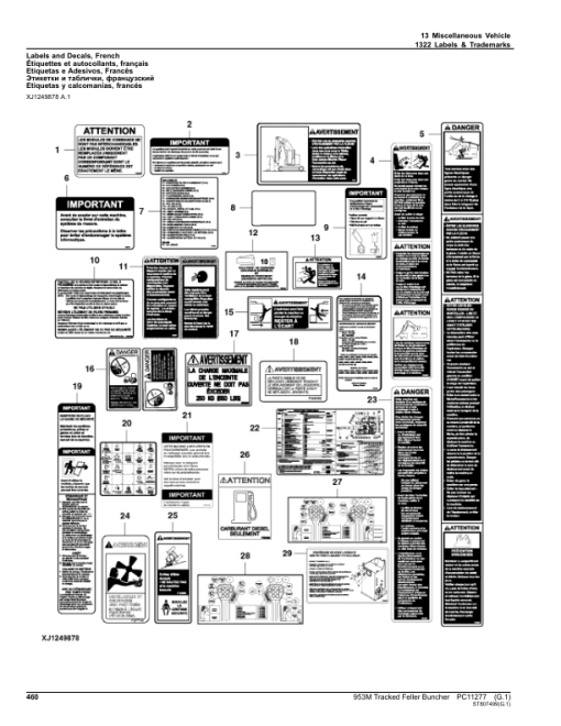 John Deere 953M Tracked Feller Bunchers (SN C271505-317981 & D271505-317981) Parts Catalog Manual - PC11277 - Image 4