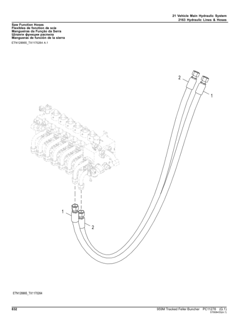 John Deere 959M Tracked Feller Bunchers (SN C271505-317981 & D271505-317981) Parts Catalog Manual - PC11278 - Image 4