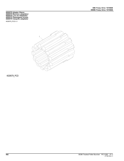 John Deere 853M Tracked Feller Bunchers (SN C270423- & D270423-) Parts Catalog Manual - PC11283 - Image 2