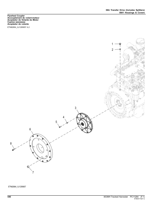 John Deere 853MH Tracked Harvesters (SN C270423- & D270423- ) Parts Catalog Manual - PC11284 - Image 4