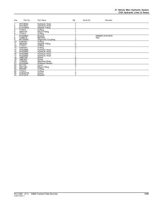 John Deere 859M Tracked Feller Bunchers (SN C270423- & D270423) Parts Catalog Manual - PC11285 - Image 4