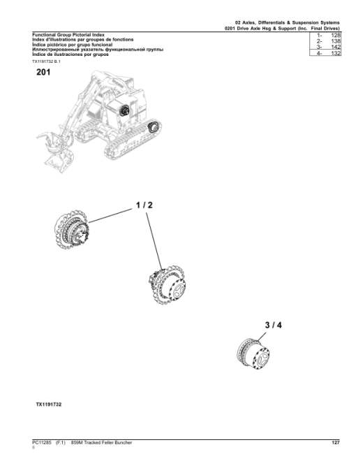 John Deere 859M Tracked Feller Bunchers (SN C270423- & D270423) Parts Catalog Manual - PC11285 - Image 3